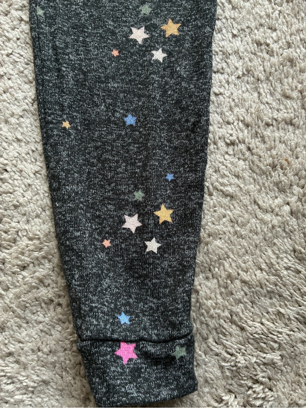 GAP Dark Charcoal Star-Print Light Weight Knit Joggers - Picture 9 of 9